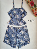ست تاپ و شورتک کبریتی زنانه طرح دار برند زارا ZARA