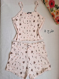 ست تاپ و شورتک کبریتی زنانه طرح دار برند زارا ZARA